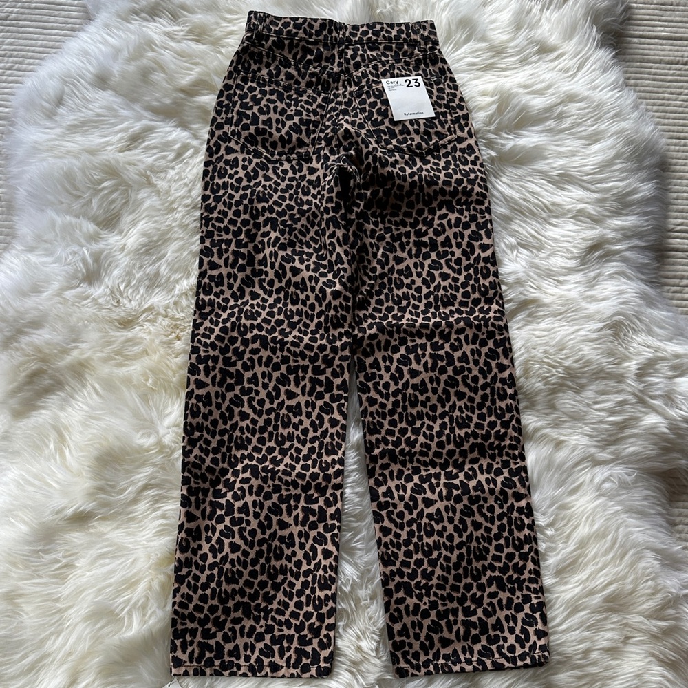 Reformation Black and Tan Animal Print Pants - Picture 12 of 12